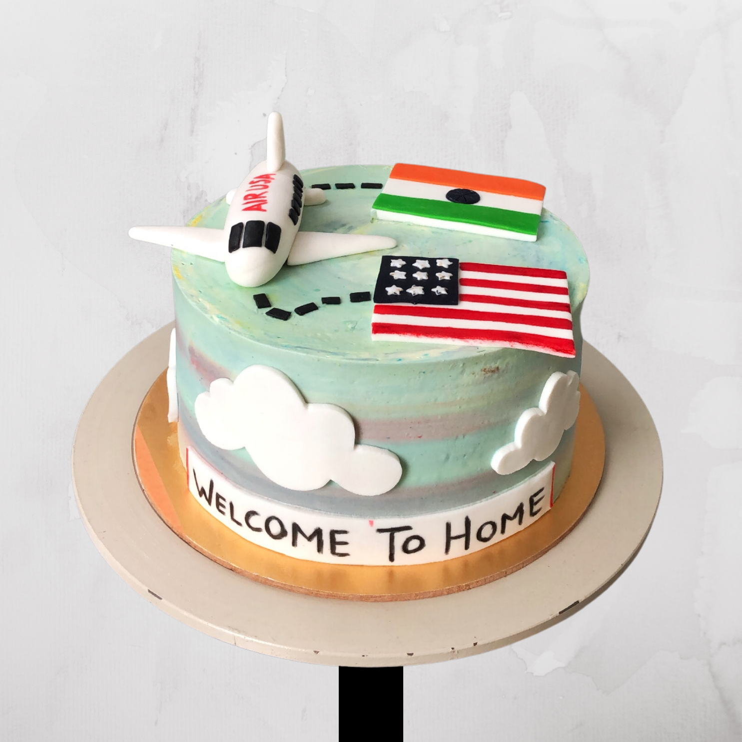 Travel Theme Welcome Cake